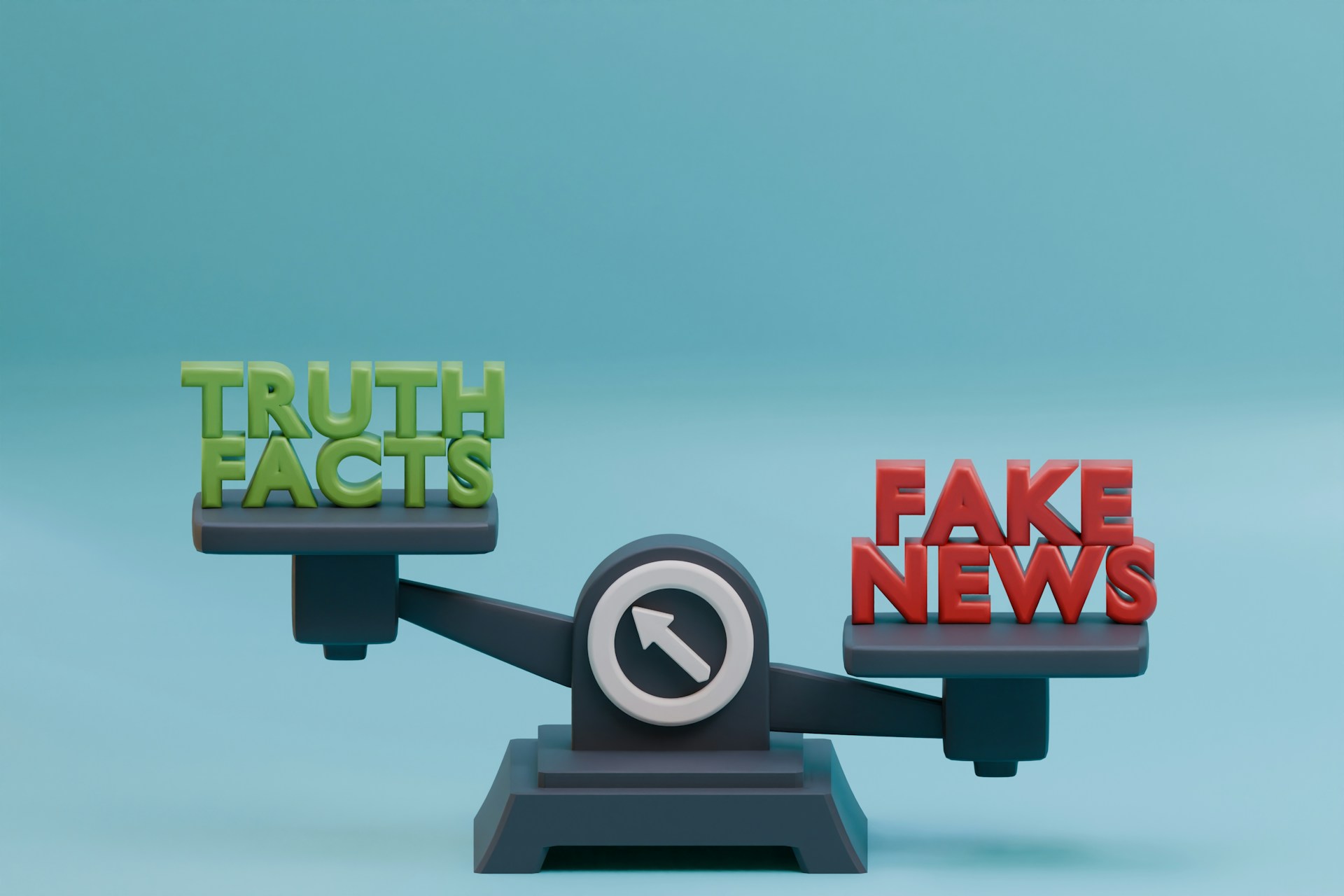 Balance beam between truth and fake news
