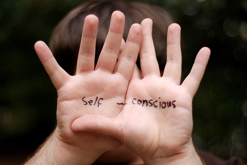 Getting self-conscious when sharing personal thoughts with others